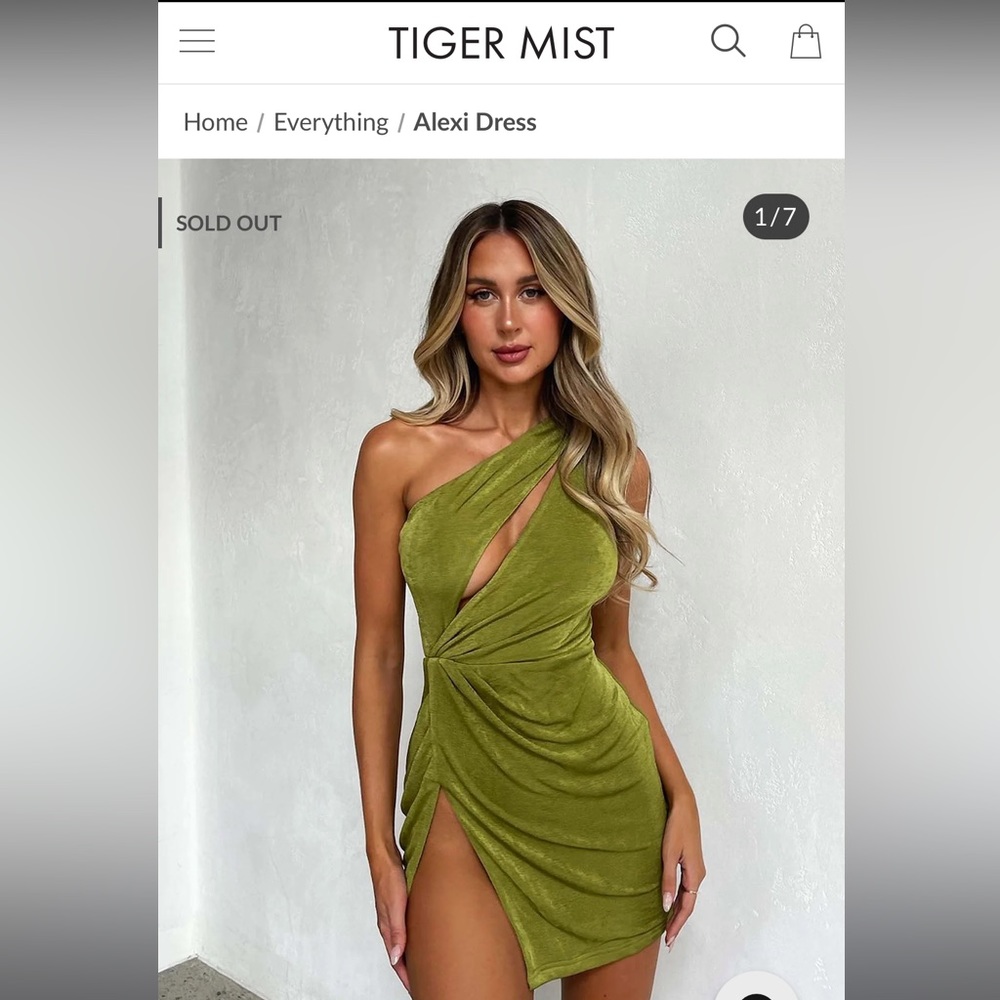 Tiger Mist Green Alexi Dress XS